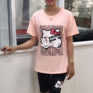 Bộ áo thun quần legging lửng hello kitty lớn