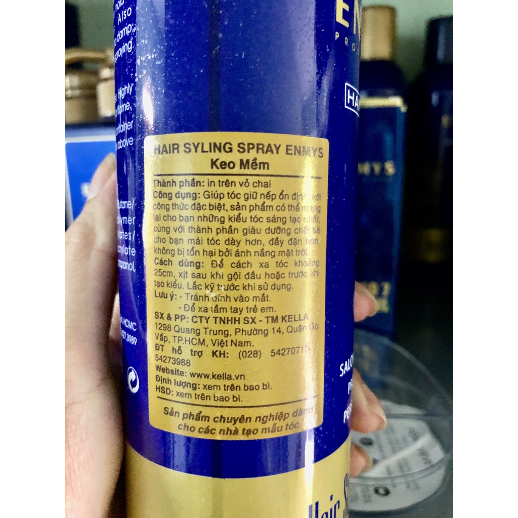 KEO XỊT TẠO KIỂU TÓC HƯƠNG NƯỚC HOA ENMYS / KEO CỨNG / KEO MỀM / KEO BÓNG -Sản Phẩm Chuyên Dùng Cho SaLon