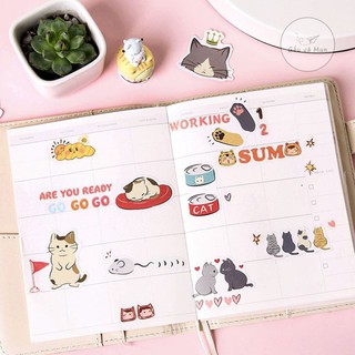 【B1.5】 HỘP 45 STICKER CAT DIARY