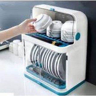 Tủ Đựng Chén Dĩa Bát Có Nắp Đậy 2 Tầng Phong Cách Nhật Bản