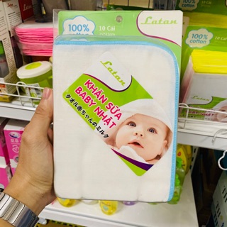 Khăn sữa baby Nhật 10cái Latan