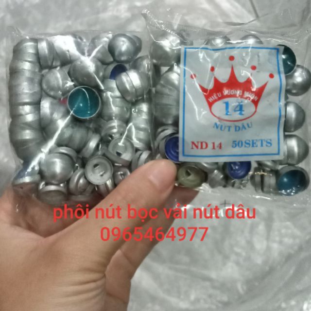 Phôi bọc nút dâu(nút ú) nút bọc vải gói 50 nút