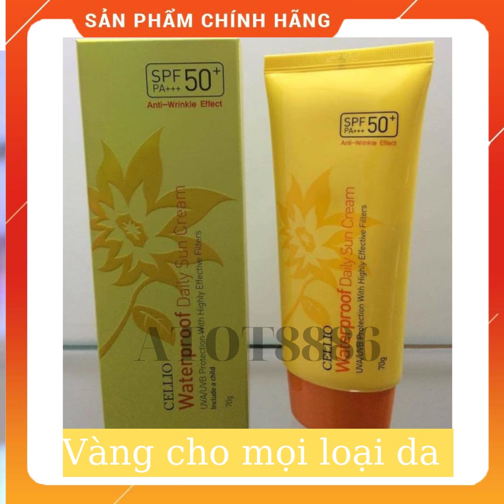 Kem chống nắng CELLIO SPF 50 PA Dưỡng trắng da ẩm không nhờn, Mỹ phẩm Hàn Quốc