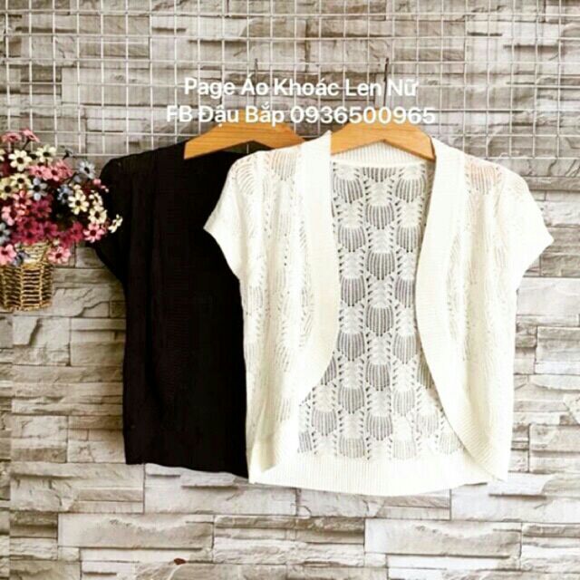 Áo Khoác Len Nữ Ngắn, Tay Ngắn Hàng Nhập