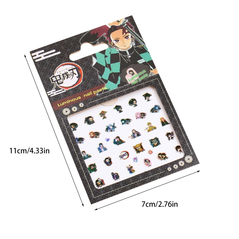 Nhãn Dán Móng Tay Hóa Trang Nhân Vật Hoạt Hình Demon Slayer