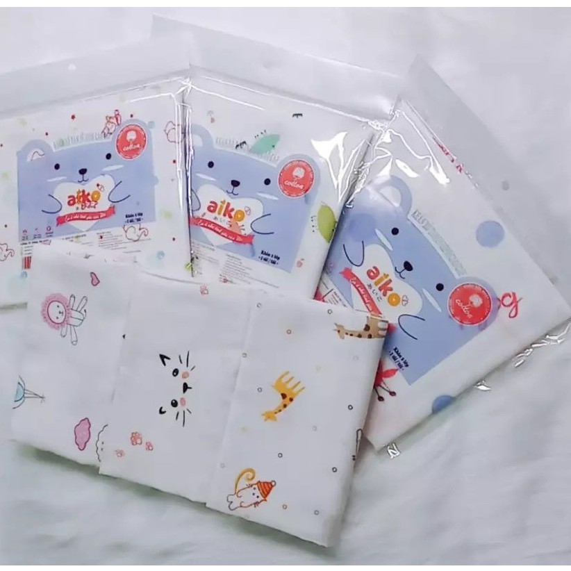 {CHÍNH HÃNG } - Khăn Xô Tắm Nhật 2 Lớp In Hình Aiko