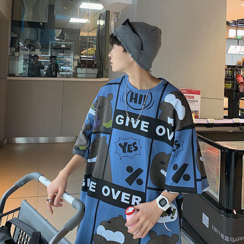 Áo Thun Nam Tay Ngắn Phong Cách Hip Hop Đường Phố Mới