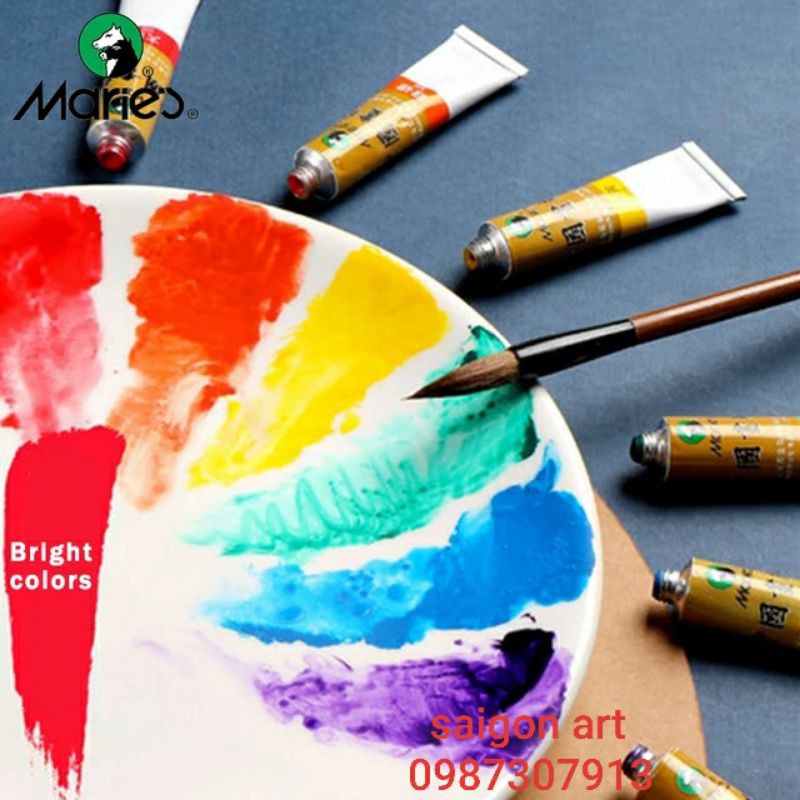 Màu Vẽ Tranh Thủy Mặc Maries Bộ 12,18,24,36 Màu