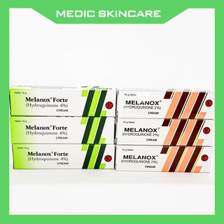Melanox Forte - Hydroquinone 2%, 4% (15g)- Kem hỗ trợ giảm thâm nám, tàn nhang