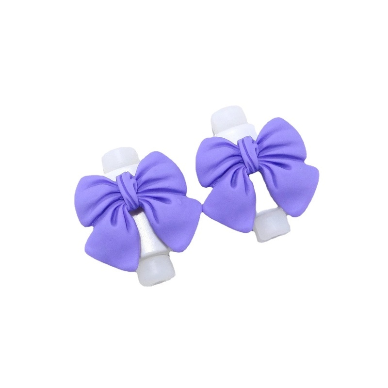 Set 2 Phụ Kiện Bảo Vệ Dây Cáp Sạc USB Hình Nơ Bằng Nhựa Chất Lượng Cao iphone