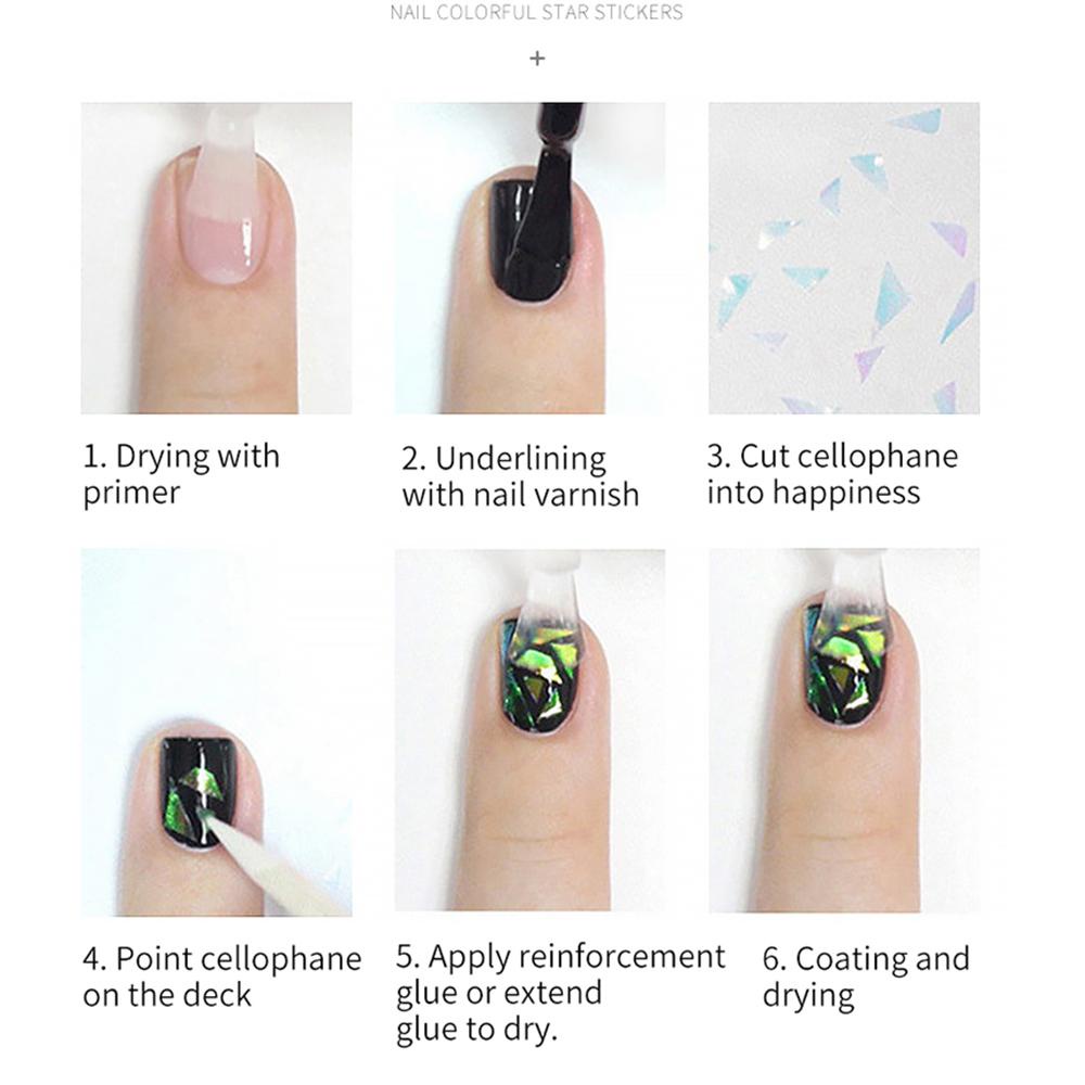 Giấy Foil Hologram 3D Lấp Lánh Chuyên Dụng Trang Trí Móng Nghệ Thuật