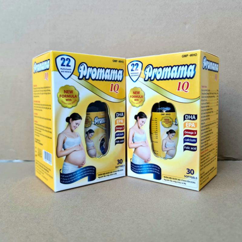 Promama IQ bổ sung vitamin cho mẹ bầu - Hộp 30 viên