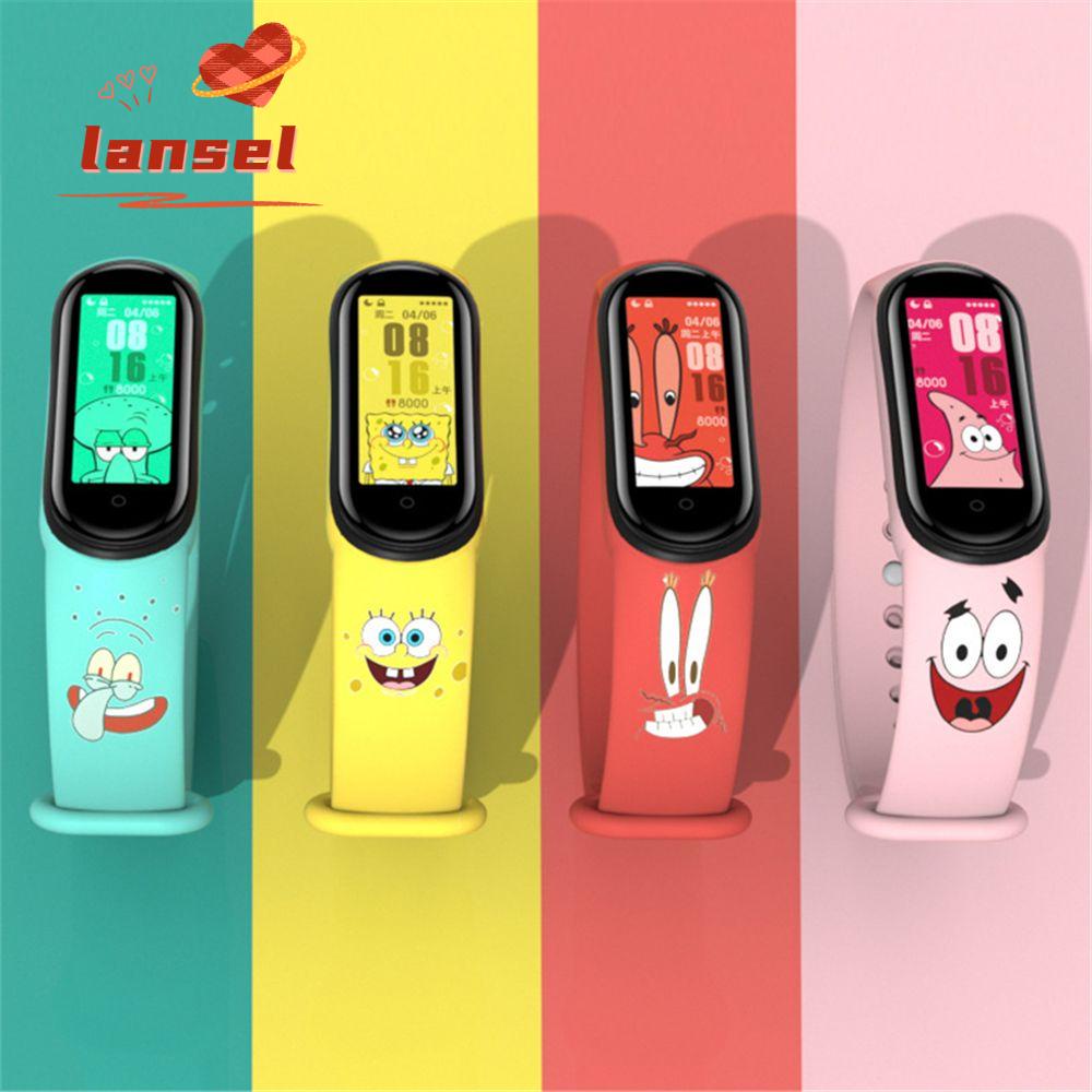 ❤LANSEL❤ Fashion Silicone Strap Watch band Replacement Bracelet Soft Case WristBand Accessories Man Women Cartoon Spongebob Sports Breathable Watchband