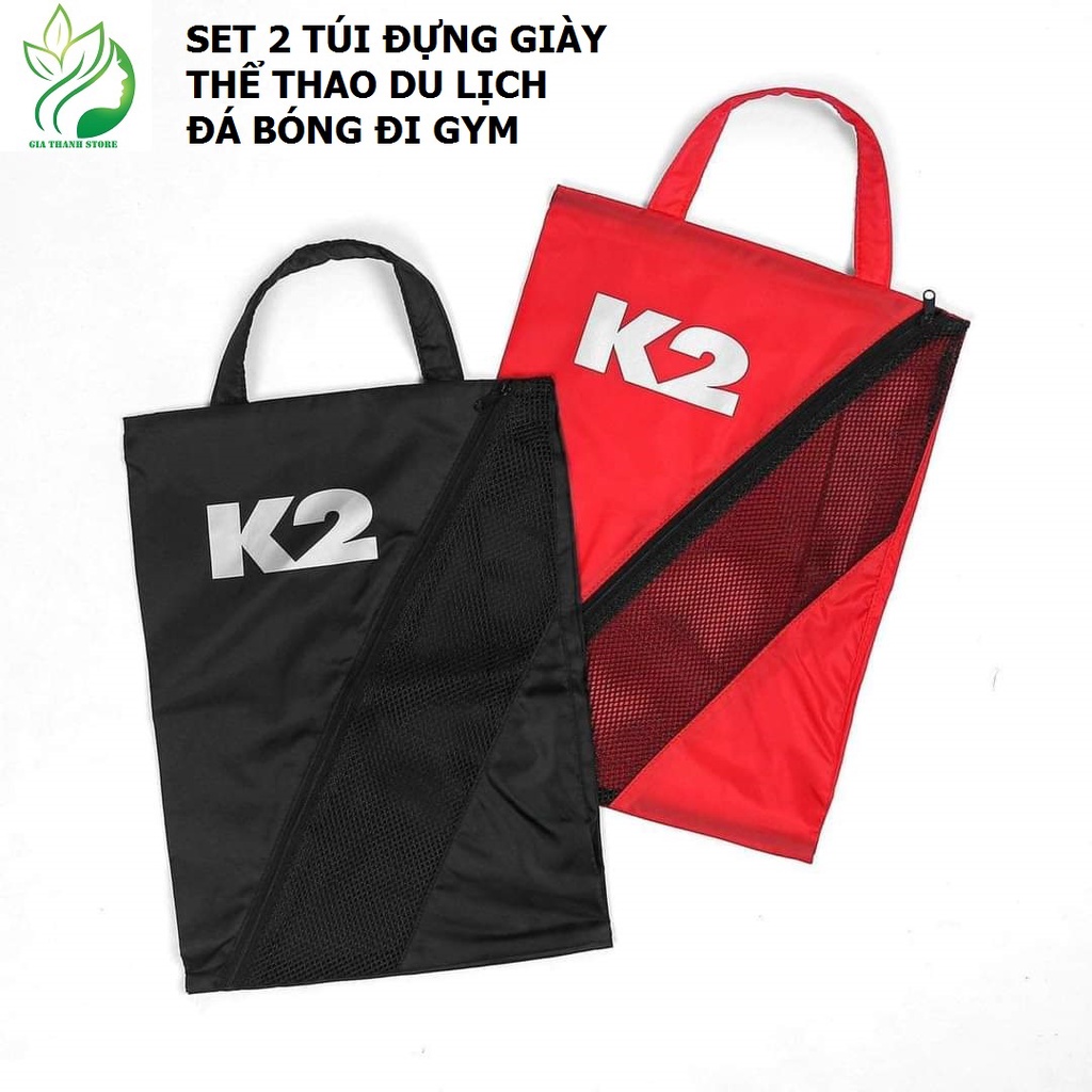 Set 2 Túi đựng giày thể thao K2 Korea / Shoe Bag ( wholesale ) - Túi để giày du lịch đá bóng đi gym