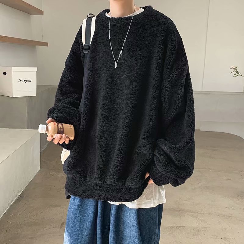 Áo len nam dài tay cổ tròn màu sắc thời trang