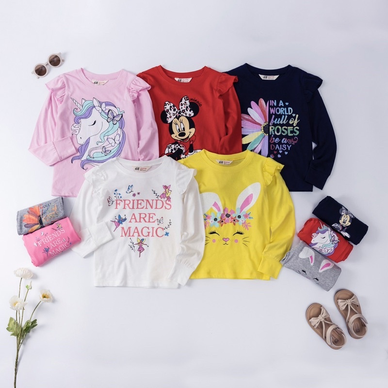 Bộ thun cotton dài tay bé gái size đại mềm mịn 17-45kg