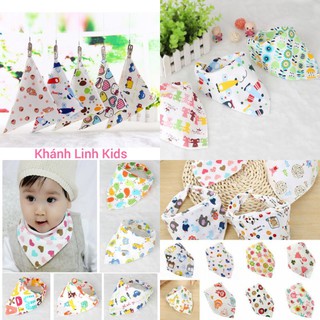 Yếm tam giác cotton 2 lớp cho bé