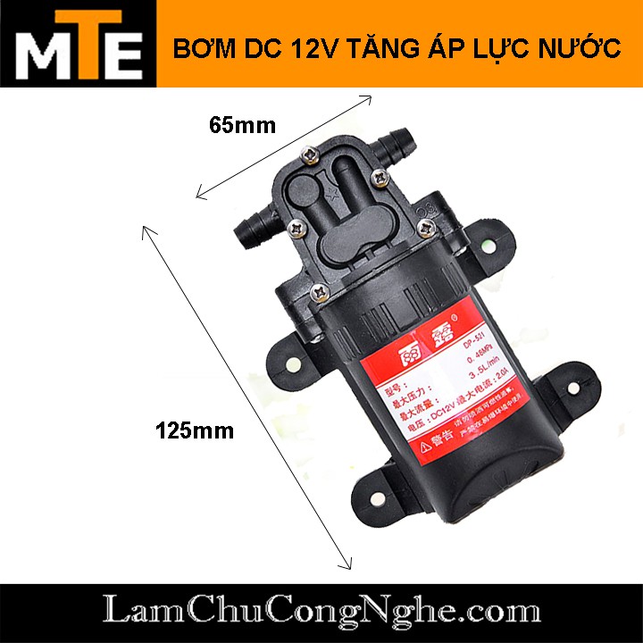 Máy Bơm Nước Mini 12V - Bơm Tăng Áp Mini 12V DP-521