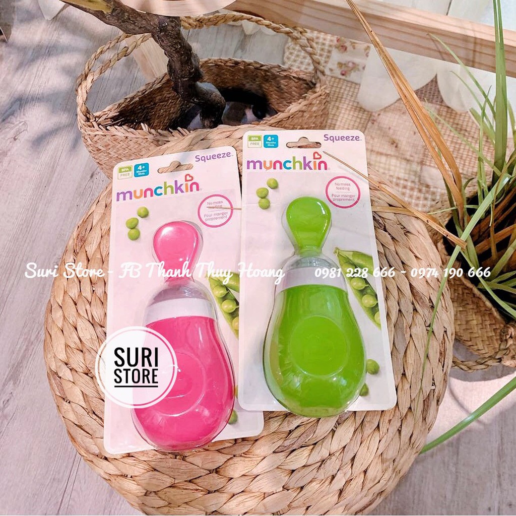 Thìa ăn dặm Munchkin new dạng bình
