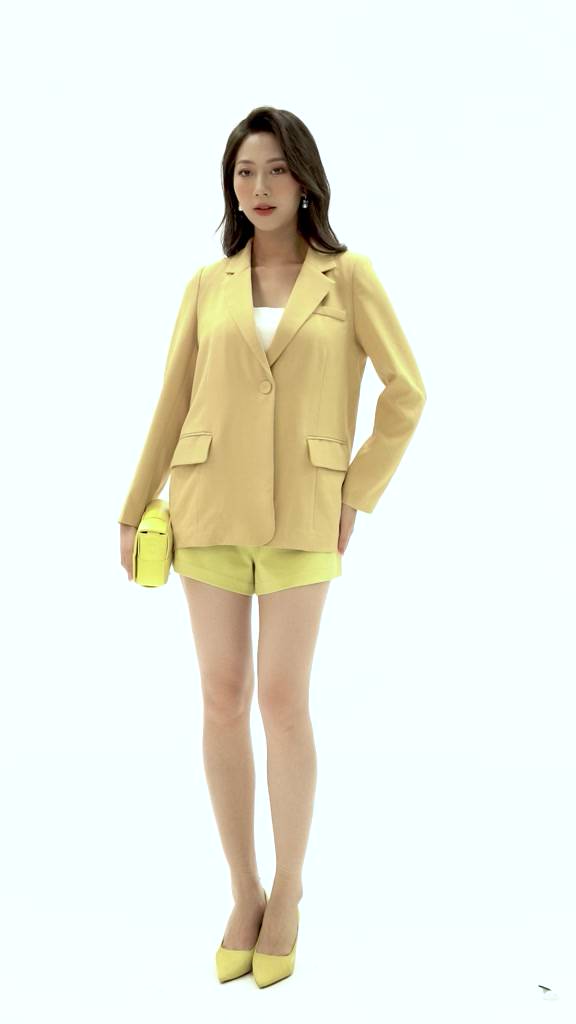 Áo Blazer Nữ 𝐂𝐂𝐇𝐀𝐓 1 Cúc Dáng Suông Phong Cách Trẻ Trung Thanh Lịch 92EMS2002ST | BigBuy360 - bigbuy360.vn