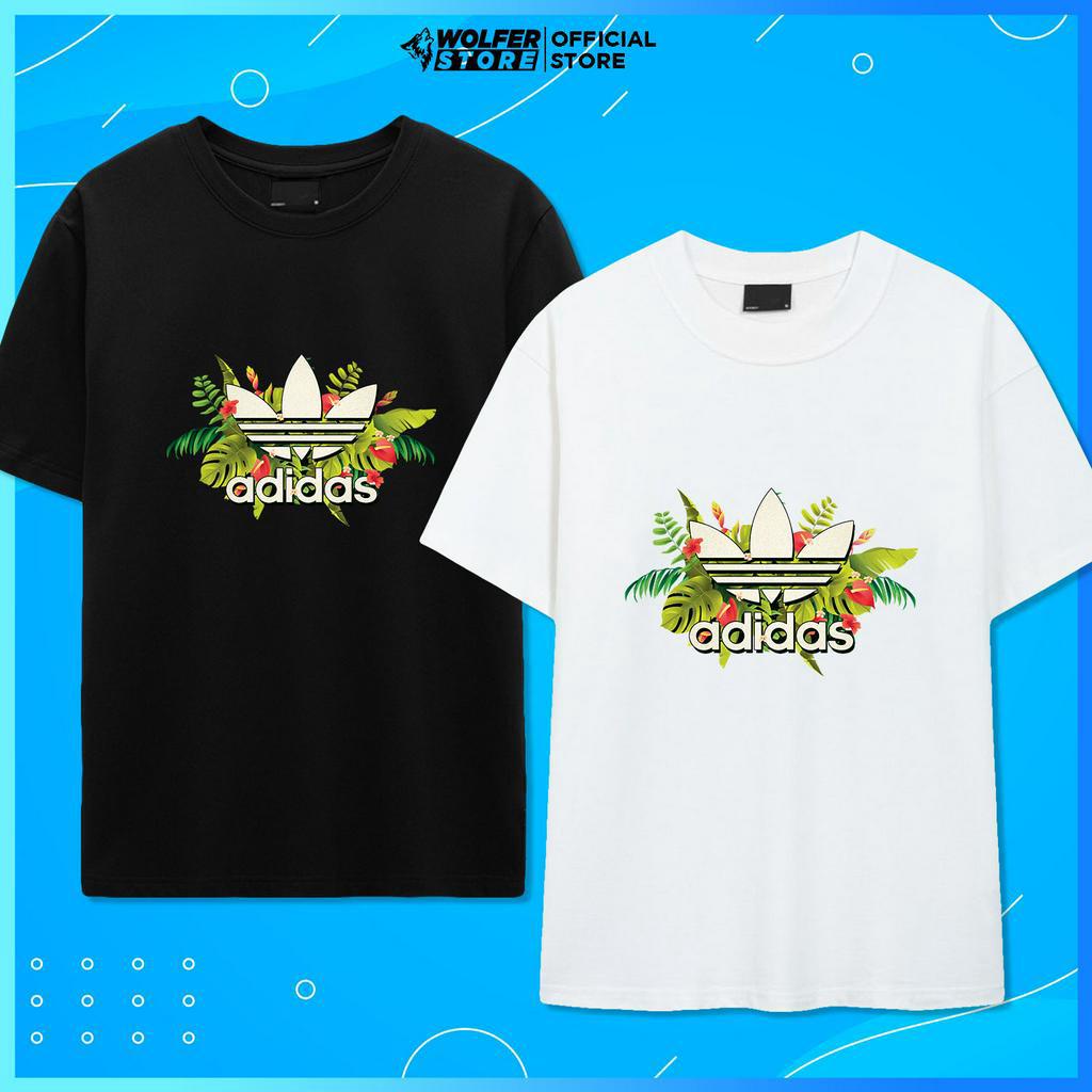 Áo adidas - áo thun adidas áo phông addidas tropical lá nhiệt đới unisex nam nữ cotton - adidas tropical design