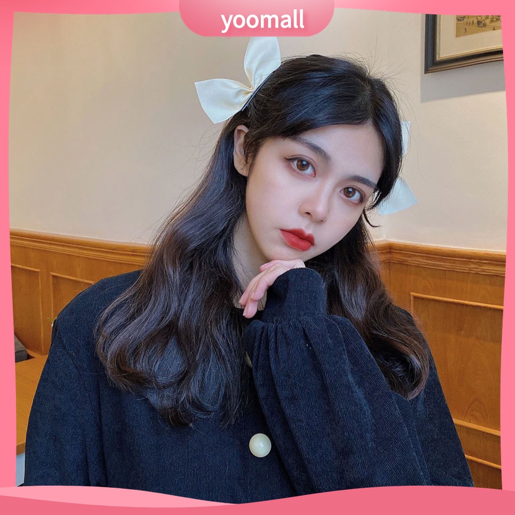 Yomall♡ 1 Cặp Kẹp Tóc Hình Nơ Màu Sắc Xinh Xắn Cho Nữ