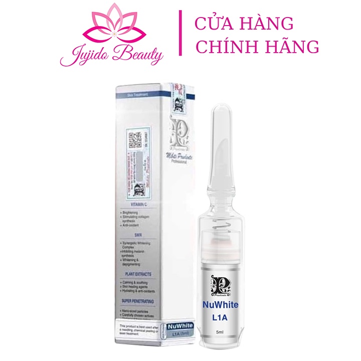 Kem Làm Hồng Môi Nuwhite L1a, Kem Khử Thâm Môi Biowhite Prudente Professional 5ml Cải Thiện Sắc Tố Dưỡng Môi Căng Bóng