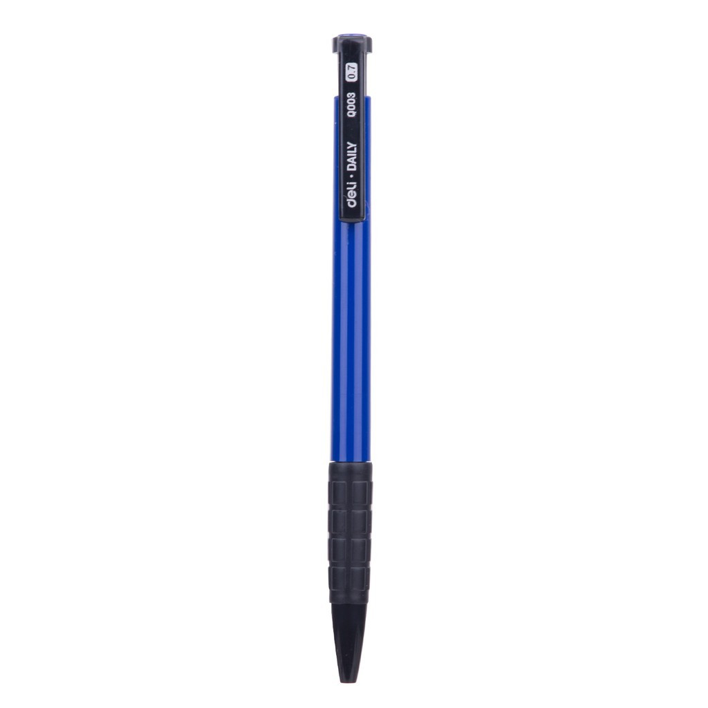 Bút bi bấm Deli - 0.7mm - Xanh dương - 12 cây/hộp - EQ00330