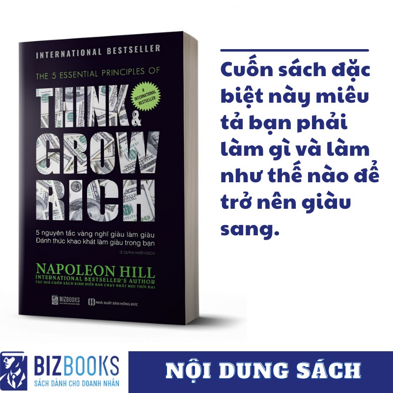 Nghĩ Giàu Làm Giàu - 5 Nguyên Tắc Vàng Đánh Thức Khao Khát Làm Giàu Trong Bạn - Sách Hay Napoleon Hill - MCB