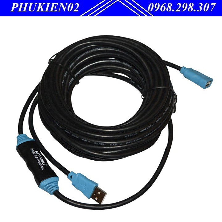 Cáp nối dài USB 2.0 15m và 20m Có IC khuếch đại tín hiệu MT-VIKI