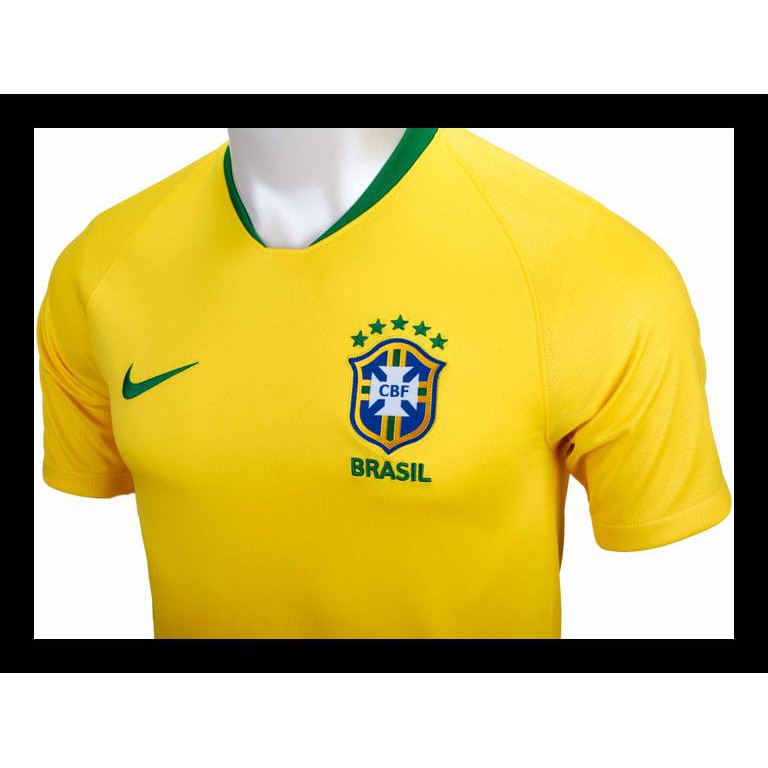 Áo Thun Số Al8 Đội Tuyển Đá Banh Brazil 2018