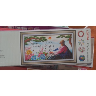 Tranh đính đá đồng hồ Chúa Lg1264 chưa đính