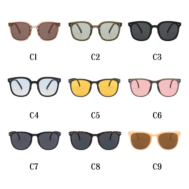 (HENGHA) Kính Râm Nhiều Màu Sắc Nâng Cấp Gọng Tròn Thời Trang Hàn Quốc