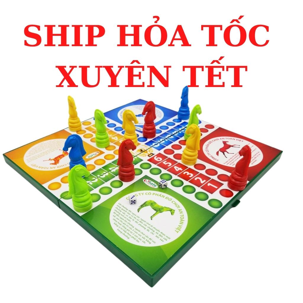 Bàn cờ cá ngựa size lớn hàng Việt Nam chất lượng cao an toàn cho bé, đồ chơi thông minh Bi's House