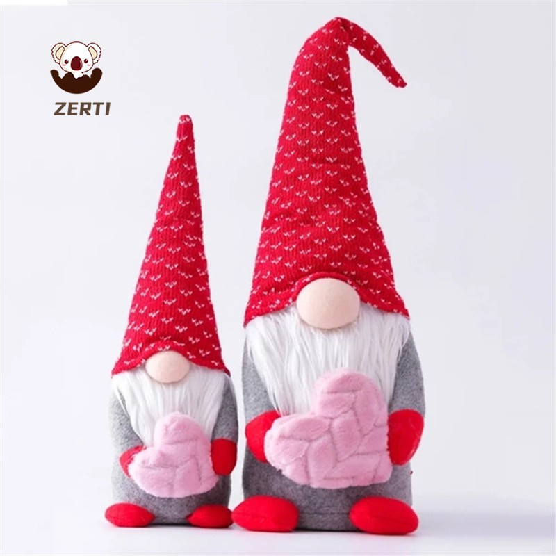 Zerti Handcrafted Plush Gnome Dolls Family For Valentine's Day Confession Gift Party Home Decorative Doll