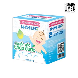 Bột pha nước tắm Nhân Hưng - Hộp 30 gói
