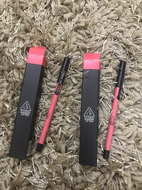 Set son 3ce velvet lip tint tặng kèm chì kẻ môi