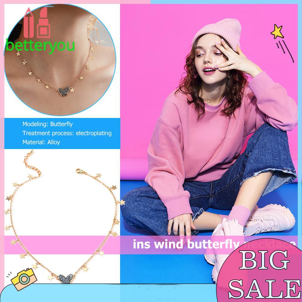 Vòng Cổ Choker Mặt Bướm Đính Đá Pha Lê