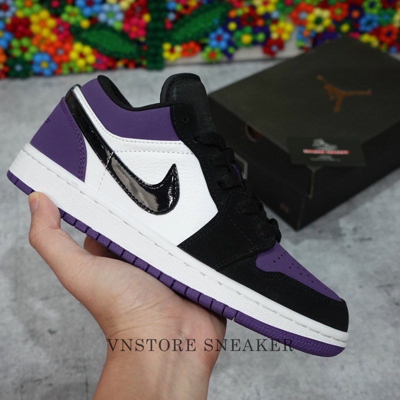 Giày Jordan1 Low Court Purple / JD1 cổ thấp tím - Chuẩn Best - Vnstoresneaker