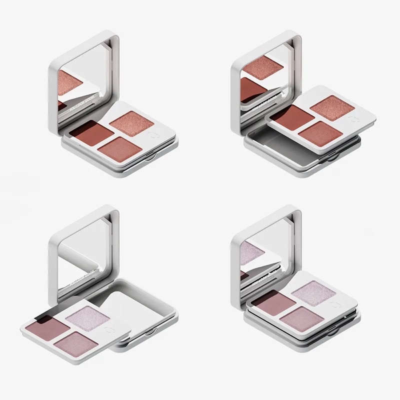 Phấn mắt Glossier Monochromes màu Almond và Teak