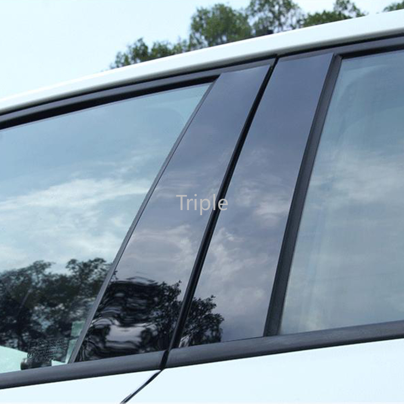 10 Miếng dán màu đen bóng trang trí cửa sổ xe hơi Mazda 3 / Axela 2014 2015 2016 2017 2018 2019