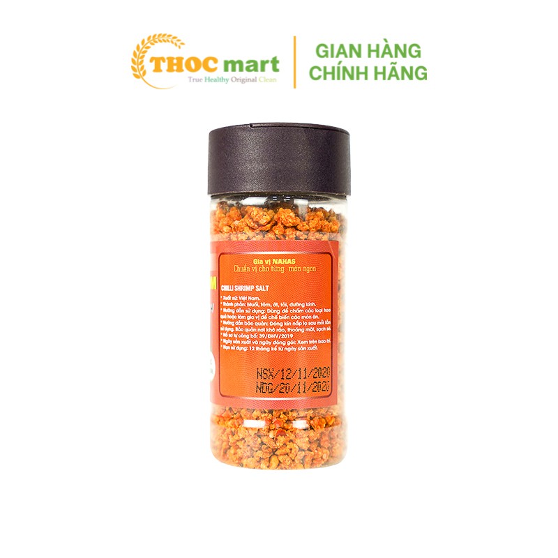 Muối Ớt Tôm Nahas hữu cơ đặc sản Tây Ninh chuẩn vị cho từng món ngon 56 gam