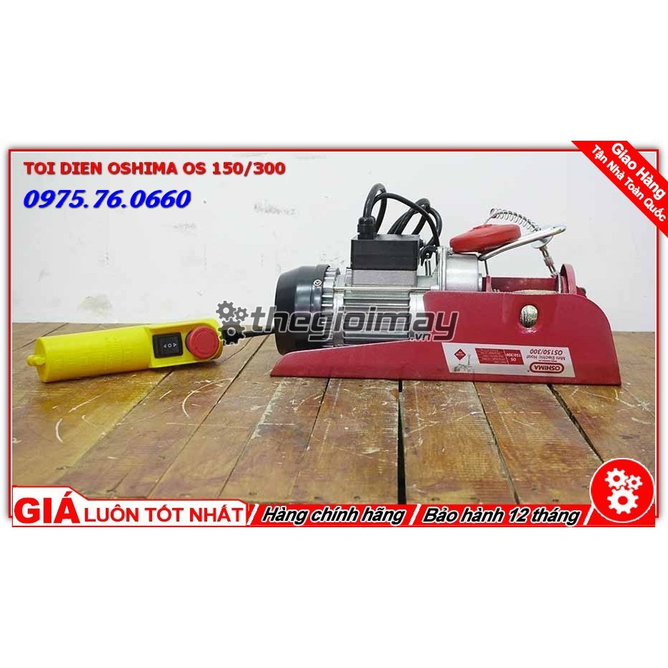 Máy tời điện Oshima OS 300/600 - Thiết bị nâng hạ đa năng cho công trình và gia đình