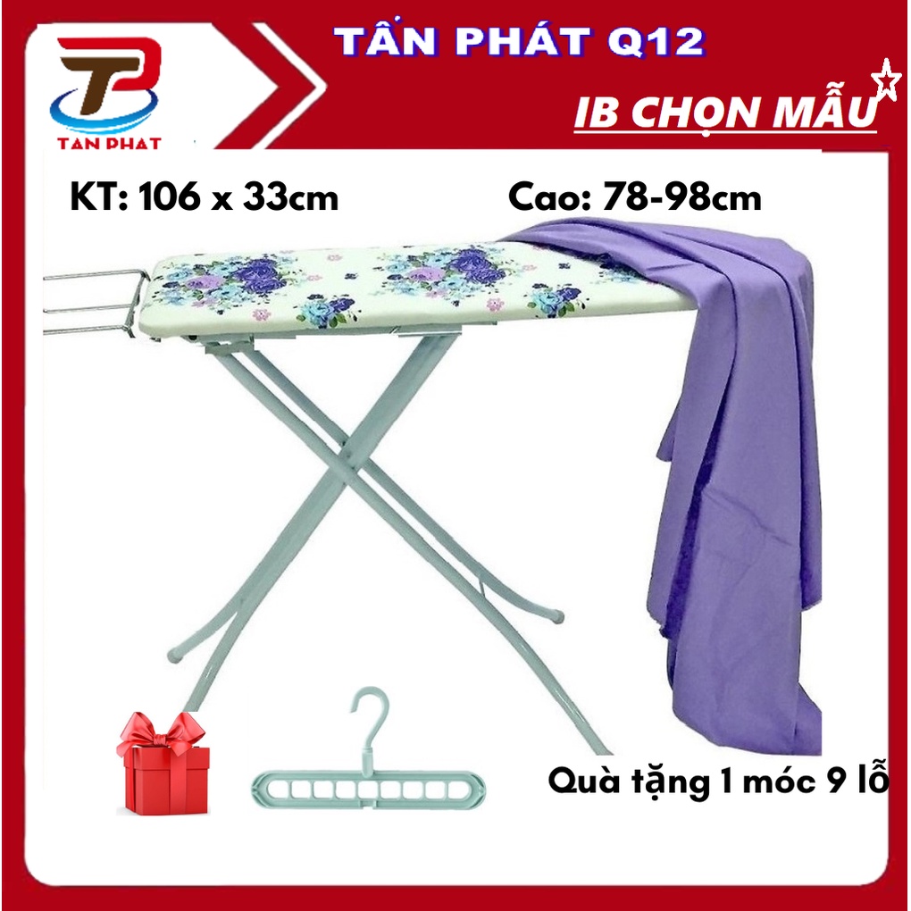 Bàn để ủi quần áo dạng đứng (TẶNG 1 MÓC TREO ĐA NĂNG 9 LỖ)