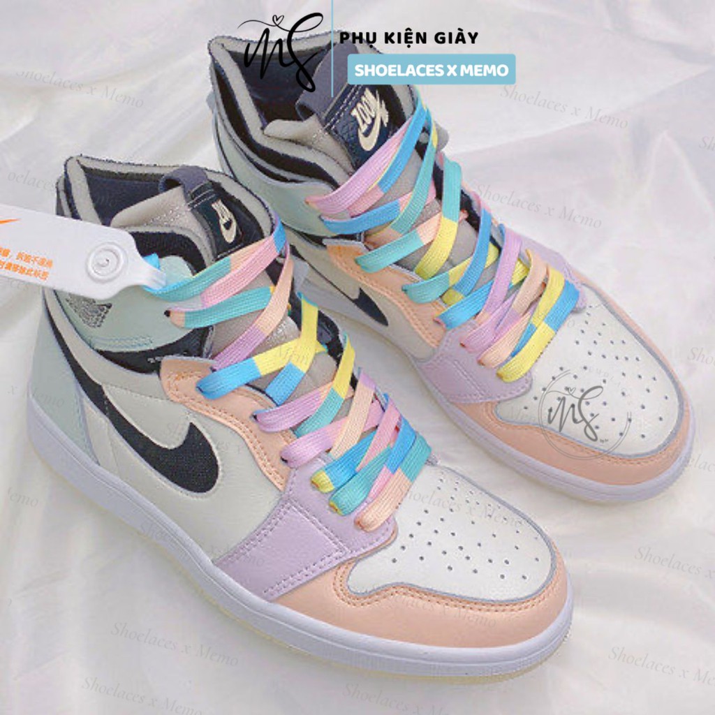 Dây Giày Custom Nike Air Jordan 1 Candy Sweet Line Phối Màu Ngọt Ngào