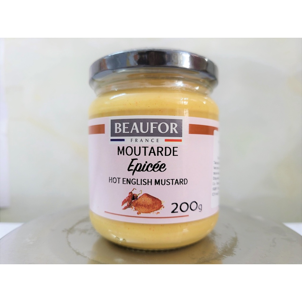[Lọ 200g – EPICÉE] MÙ TẠT CAY KIỂU ANH [France] BEAUFOR Hot English Mustard (cff-hk)