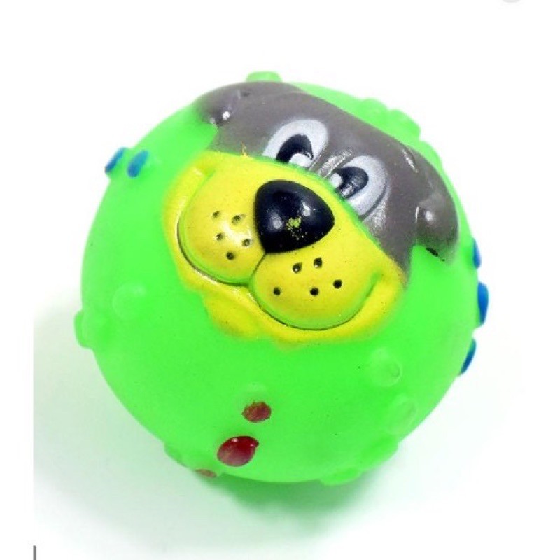 Đồ Chơi Bóng Cao su Mặt hình Cún dễ thương cho thú cưng