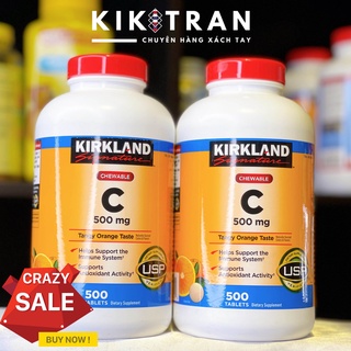Vitamin C 500mg dạng viên ngậm Kirkland 500viên