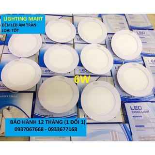 Đèn led âm trần siêu mỏng 6w bảo hành 12 tháng ánh sáng vàng