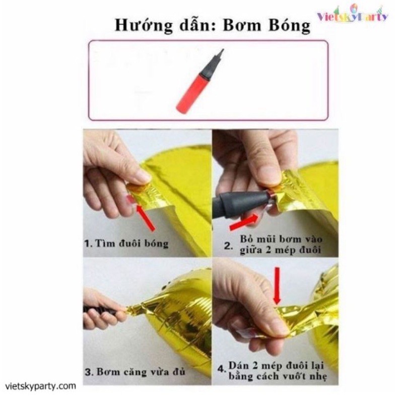 Đồ bơm bóng cao su, bóng kiếng